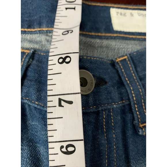 Rag & Bone Womens Jeans 23 (26x27) Doris Raw Hem Stretch Distressed - Picture 6 of 7